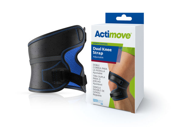 Actimove Dual Knee Strap Adjustable, Black