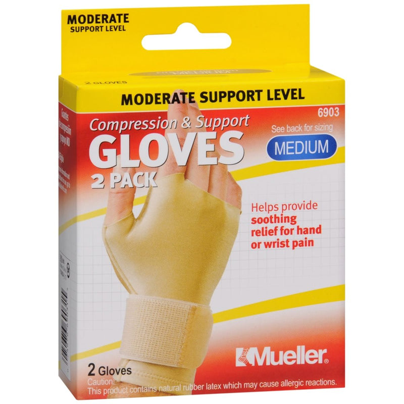 Mueller Compression & Support Gloves, Pair