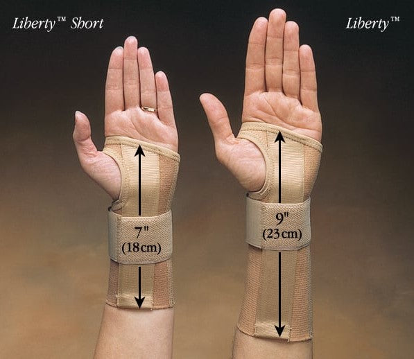 Liberty Orthotics Elastic Wrist Orthosis - Beige, Short or Long